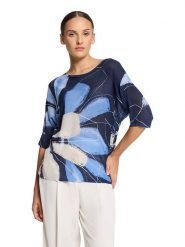 BETTY & CO Sweter w kolorze granatowo-błękitno-kremowym rozmiar: 40. Niebieskie swetry klasyczne damskie Betty & Co, bez kołnierzyka. Za 204.95 zł.