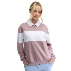 Damska bluza golfowa Siroko Eagle-W Pink. Czerwone bluzy damskie SIROKO, l, bez wzorów, z materiału, bez kaptura. Za 253.00 zł.