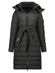 Geographical Norway Płaszcz zimowy "Cabima" w kolorze czarnym rozmiar: M. Czarne płaszcze damskie Geographical Norway, na zimę, m, bez wzorów, z puchu, bez kaptura. Za 287.84 zł.