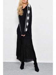 Milan Kiss Bluza w kolorze czarno-kremowym rozmiar: M. Brązowe bluzy damskie Milan Kiss, m, bez wzorów, bez kaptura. Za 118.56 zł.