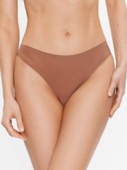 Chantelle Stringi Soft Stretch C26490 Beżowy. Brązowe stringi Chantelle, bez wzorów, z syntetyku. Za 99.99 zł.