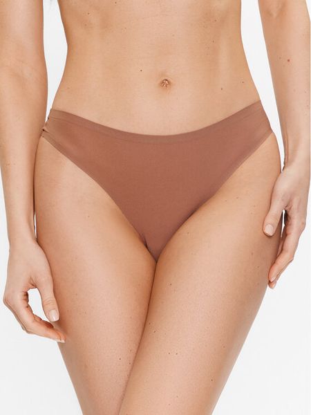 Chantelle Stringi Soft Stretch C26490 Beżowy. Brązowe stringi Chantelle, bez wzorów, z syntetyku. Za 59.99 zł.