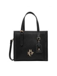 Beverly Hills Polo Club Torebka CEO-BHPC-C-022-09 Czarny. Czarne kuferki damskie Beverly Hills Polo Club, bez wzorów, z materiału, bez dodatków. Za 219.99 zł.