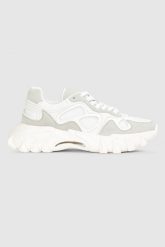 BALMAIN Sneakersy skórzane damskie białe B-East. Białe obuwie sportowe damskie Balmain, bez zapięcia. W wyprzedaży za 2,299.99 zł.
