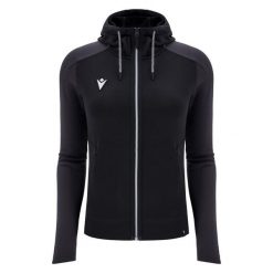 Bluza damska z kapturem Macron Kitilla 3D. Czarne bluzy damskie Macron, bez wzorów, z kapturem. Za 383.50 zł.