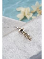 Lodie Silver Srebrny naszyjnik z elementem ozdobnym - dł. 42 cm rozmiar: onesize. Szare naszyjniki damskie Lodie Silver, srebrne. Za 91.34 zł.