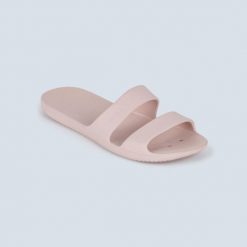 Klapki basenowe damskie Nabaiji 100 Basic. Czerwone klapki damskie NABAIJI, bez wzorów, bez obcasa, bez zapięcia. Za 29.99 zł.