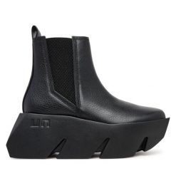 Botki United Nude. Czarne botki damskie United Nude, bez obcasa, na koturnie, bez zapięcia. Za 1,219.00 zł.