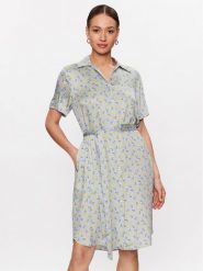 United Colors Of Benetton Sukienka codzienna 4JUZDV04D Niebieski Regular Fit. Niebieskie sukienki damskie United Colors Of Benetton, bez wzorów, z wiskozy, bez ramiączek. Za 329.99 zł.