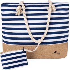 Torba Plażowa na Plażę Duża Torebka. Niebieskie torby sportowe Malatec, bez wzorów, z bawełny, duże. Za 29.90 zł.