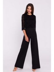 Stylove Kombinezon w kolorze czarnym rozmiar: XL. Czarne kombinezony damskie Stylove, xl, bez wzorów, z koronki, bez kołnierzyka, bez ramiączek. Za 245.96 zł.