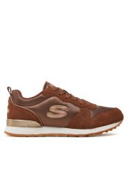 Skechers Sneakersy 111/CHOC Brązowy. Brązowe obuwie sportowe damskie Skechers, ze skóry, bez zapięcia. Za 239.99 zł.