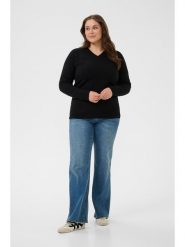 KAFFE curve Sweter w kolorze czarnym rozmiar: XL. Czarne swetry klasyczne damskie KAFFE curve, xl, bez kołnierzyka. Za 130.99 zł.