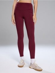 Legginsy sportowe - bordowy. Czerwone legginsy damskie Sinsay, l, bez wzorów. Za 39.99 zł.