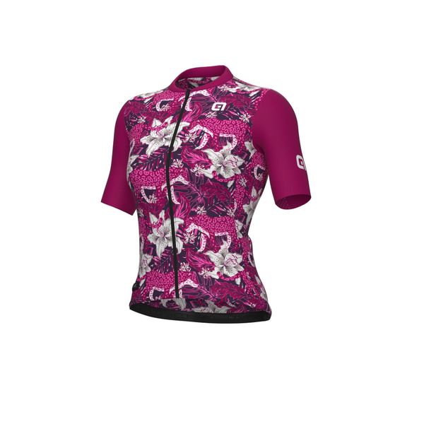 Koszulka rowerowa damska Alé Cycling PR-E Hibiscus. Fioletowe koszulki damskie ALÉ CYCLING, m, bez wzorów, bez kołnierzyka, bez ramiączek. W wyprzedaży za 348.80 zł.