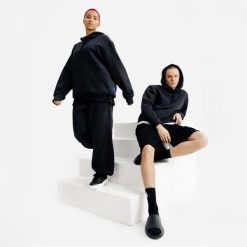 Bluza z kapturem unisex Elementals. Niebieskie bluzy damskie Decathlon, l, bez wzorów, z bawełny, z kapturem. Za 169.99 zł.