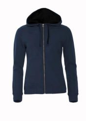 Clique Classic Hoody Full Zip Women bluza damska z kapturem i zamkiem. Niebieskie bluzy damskie CLIQUE, s, bez wzorów, z bawełny, z kapturem. Za 336.45 zł.