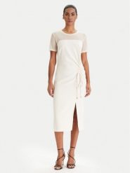 Patrizia Pepe Sukienka koktajlowa 8A1596/A701-W409 Écru Regular Fit. Sukienki damskie Patrizia Pepe, bez wzorów, z syntetyku, wizytowe, bez ramiączek. Za 1,109.00 zł.