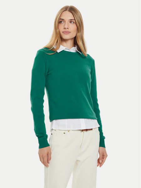 United Colors Of Benetton Sweter 1002D1K01 Zielony Regular Fit. Zielone swetry klasyczne damskie United Colors Of Benetton, xs, z wełny, bez kołnierzyka. Za 179.99 zł.