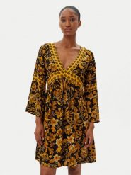 Selmark Sukienka letnia BM298 Czarny Relaxed Fit. Czarne sukienki damskie Selmark, bez wzorów, z wiskozy, bez ramiączek. Za 189.99 zł.