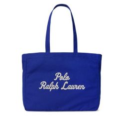 Torebka Polo Ralph Lauren. Niebieskie shopper bag Polo Ralph Lauren, bez wzorów, bez dodatków. Za 479.99 zł.