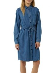 S.Oliver Sukienka dżinsowa w kolorze niebieskim rozmiar: 46. Niebieskie sukienki damskie S.Oliver, bez wzorów, z bawełny, bez ramiączek. Za 121.80 zł.