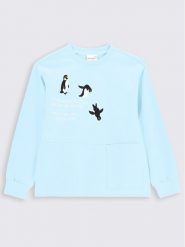 Coccodrillo Bluza ZC2132101WIK Niebieski Regular Fit. Niebieskie bluzy dziewczęce COCCODRILLO, bez wzorów, z bawełny, bez ramiączek, bez kaptura. Za 59.99 zł.
