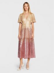 Ted Baker Sukienka koktajlowa Glizee 261790 Złoty Regular Fit. Żółte sukienki damskie Ted Baker, bez wzorów, z syntetyku, wizytowe, bez ramiączek. Za 1,729.00 zł.