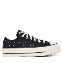Trampki Converse. Czarne trampki damskie Converse, bez wzorów, bez zapięcia. Za 419.99 zł.