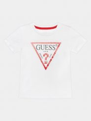 Guess T-Shirt N73I55 K8HM0 Biały Regular Fit. Białe t-shirty i koszulki chłopięce Guess, z aplikacjami, z bawełny, bez kołnierzyka, bez ramiączek. Za 49.99 zł.