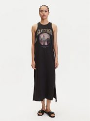 ONLY Sukienka codzienna Lucy 15324373 Czarny Regular Fit. Czarne sukienki damskie Only, bez wzorów, z bawełny, bez ramiączek. Za 99.99 zł.