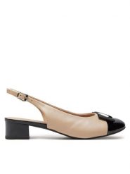 Caprice Czółenka 9-29502-42 Beżowy. Brązowe czółenka damskie Caprice, bez wzorów, ze skóry, bez obcasa. Za 219.99 zł.