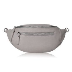 Damska skórzana saszetka nerka na pas SP-20-GR. Nerki i saszetki damskie bez wzorów, ze skóry. Za 109.99 zł.