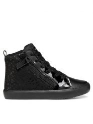 Geox Sneakersy J Gisli Girl J664ND 0AU02 C9999 D Czarny. Czarne buty sportowe dziewczęce Geox, ze skóry, bez zapięcia. Za 269.99 zł.