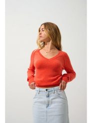 AUTHENTIC CASHMERE Kaszmirowy sweter "Giusalet" w kolorze pomarańczowym rozmiar: XL. Pomarańczowe swetry klasyczne damskie AUTHENTIC CASHMERE, xl, z kaszmiru, bez kołnierzyka. Za 265.39 zł.