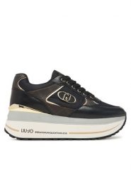 Liu Jo Sneakersy Plus 01 BF5011 PX776 Czarny. Czarne obuwie sportowe damskie Liu Jo, ze skóry, bez zapięcia. Za 529.99 zł.