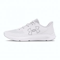 Damskie buty do biegania Under Armour Charged Pursuit 3 Big Logo. Białe obuwie sportowe damskie Under Armour, bez zapięcia, do biegania. Za 278.50 zł.