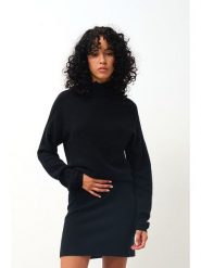 AUTHENTIC CASHMERE Kaszmirowy golf w kolorze czarnym rozmiar: L. Czarne golfy damskie AUTHENTIC CASHMERE, l, bez wzorów, z kaszmiru, bez ramiączek. Za 346.99 zł.