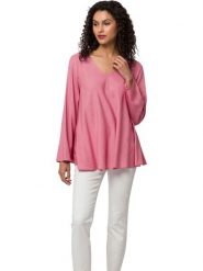 Heine Bluzka w kolorze jasnoróżowym rozmiar: 46. Różowe bluzki damskie Heine, bez wzorów, z wiskozy, bez kołnierzyka, bez ramiączek. Za 95.69 zł.