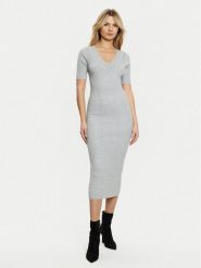 Guess Sukienka dzianinowa W5RK11 Z2V62 Szary Bodycon Fit. Szare sukienki damskie Guess, z aplikacjami, z dzianiny, bez ramiączek. Za 319.99 zł.