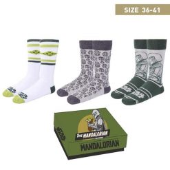 Skarpetki Cerda Star Wars Mandalorian (x3). Zielone skarpetki damskie CERDA, bez wzorów, z materiału. Za 147.50 zł.