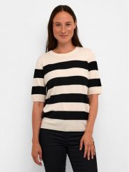 Kaffe Sweter Lizza 10508410 Czarny Regular Fit. Czarne swetry klasyczne damskie Kaffe, xs, z wiskozy, bez kołnierzyka. Za 149.99 zł.