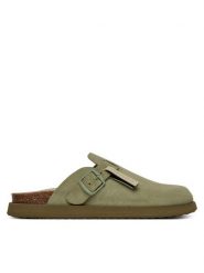 D.Franklin Klapki DFSH407002 Khaki. Brązowe klapki damskie D.Franklin, bez wzorów, ze skóry, bez obcasa, bez zapięcia. Za 459.99 zł.