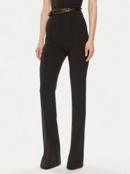 Elisabetta Franchi Spodnie materiałowe PA-034-42E2-5981 Czarny Regular Fit. Czarne spodnie materiałowe damskie Elisabetta Franchi, bez wzorów, z materiału. Za 1,519.00 zł.