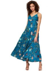 Aller Simplement Sukienka w kolorze niebieskim rozmiar: 42. Niebieskie sukienki damskie Aller Simplement, bez wzorów, z bawełny, bez ramiączek. Za 202.98 zł.