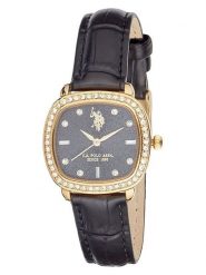 U.S. Polo Assn. Zegarek kwarcowy w kolorze złoto-czarno-szarym rozmiar: onesize. Czarne, analogowe zegarki damskie U.S. Polo Assn., metalowe. Za 217.99 zł.