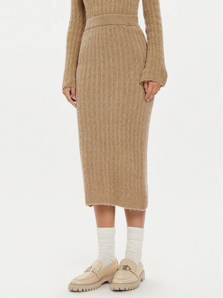 Liu Jo Spódnica midi WF4391 MA43P Beżowy Regular Fit. Brązowe spódnice damskie Liu Jo, l, bez wzorów, z syntetyku, midi. Za 349.99 zł.