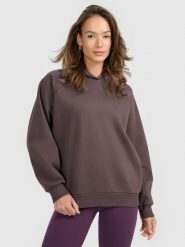 4F Bluza dresowa nierozpinana z kapturem damska - brązowa S. Brązowe bluzy damskie 4F, s, bez wzorów, z dresówki, z kapturem. Za 159.99 zł.