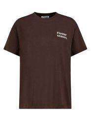 Sublevel Koszulka w kolorze ciemnobrązowym rozmiar: M. Brązowe bluzki damskie Sublevel, m, bez wzorów, z bawełny, bez kołnierzyka, bez ramiączek. Za 43.99 zł.