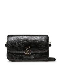 Zadig & Voltaire Torebka Zv Initiale Le Mini Embossed I LWBA02215 Czarny. Czarne listonoszki damskie Zadig & Voltaire, bez wzorów, ze skóry, bez dodatków. Za 2,029.00 zł.